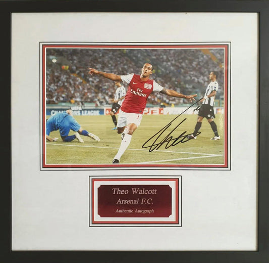 Theo Walcott Signed Arsenal FC Photo - Framed with COA - Darling Picture Framing