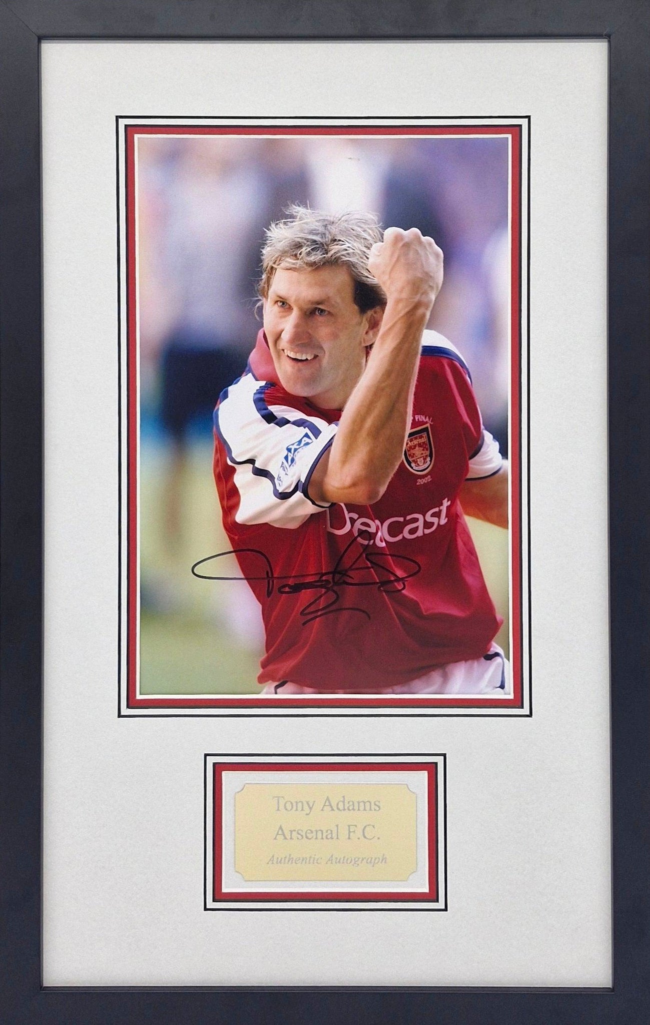 Tony Adams Signed Arsenal Photo FC - Framed with COA - Darling Picture Framing