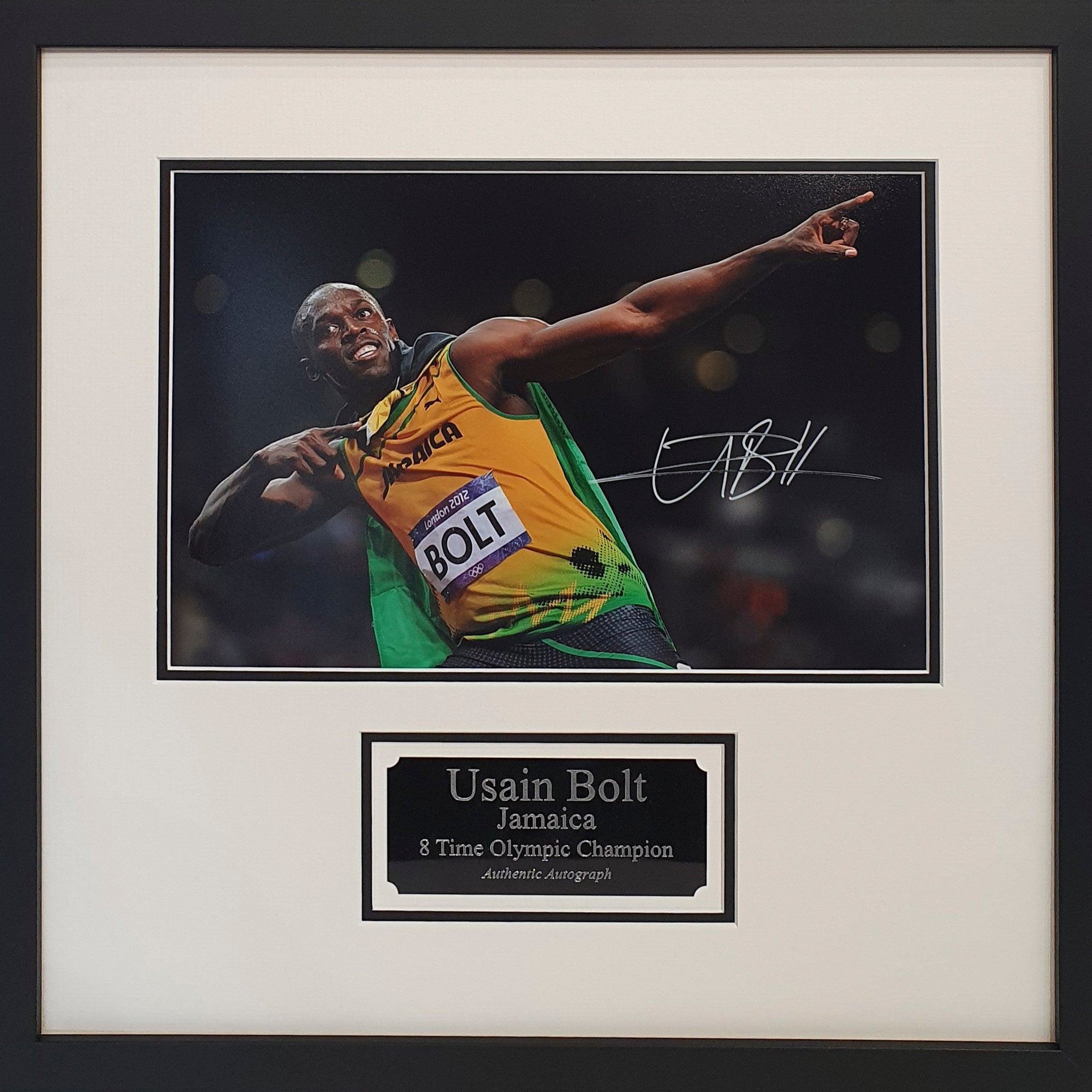 Usain Bolt Signed Photo - Framed with COA - Darling Picture Framing